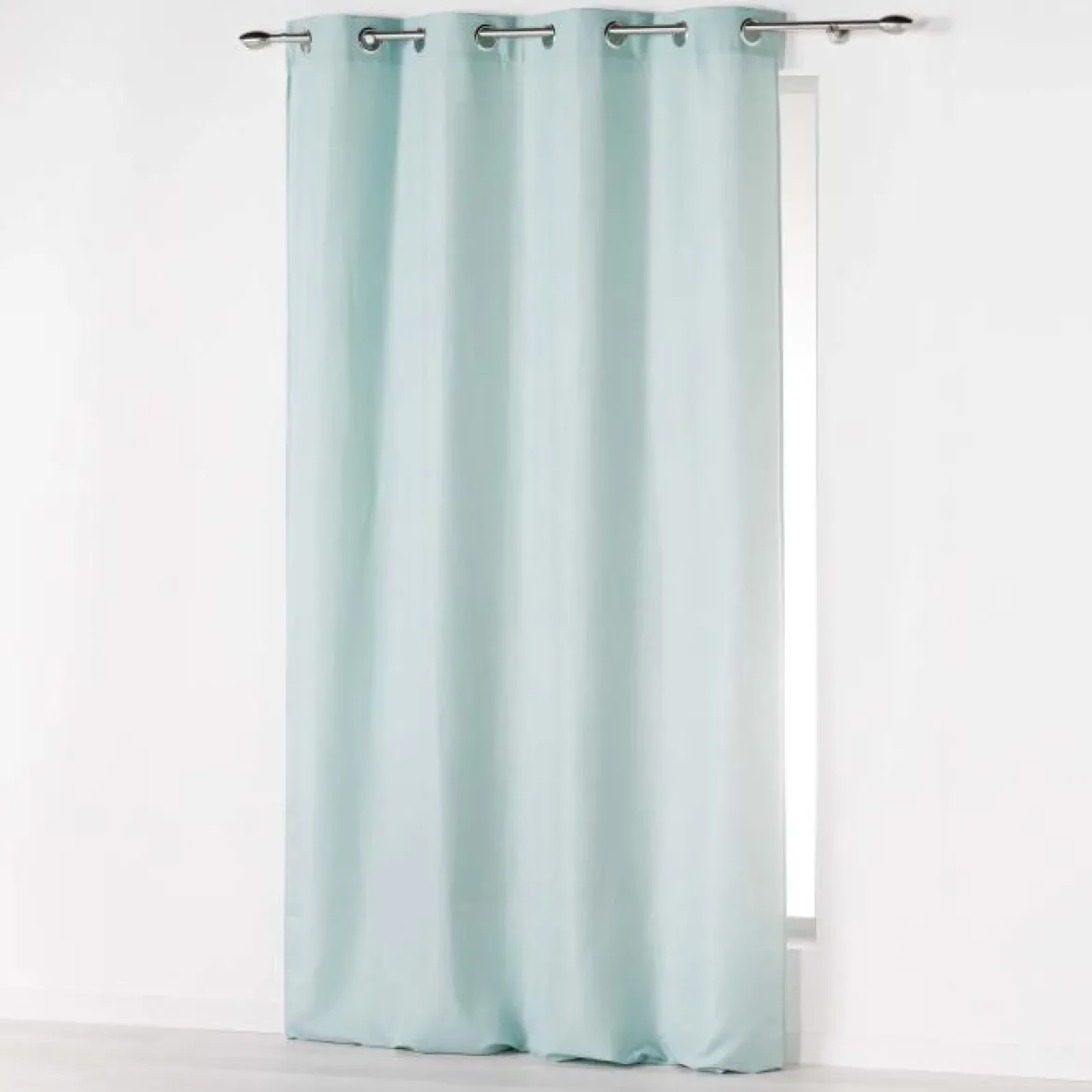 RIDEAU A OEILLETS 140X260CM ABSOLU MENTHE