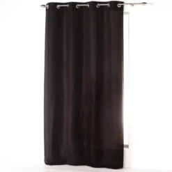RIDEAU A OEILLETS 140X260CM ABSOLU NOIR