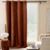 RIDEAU A OEILLETS 140X260CM BOUCLETTE WINONA TERRACOTTA
