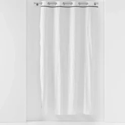 RIDEAU A OEILLETS 135X240CM COTON LAVE LINETTE BLANC