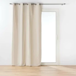 RIDEAU A OEILLETS 135X260CM COTON POLYESTER TWILY LIN