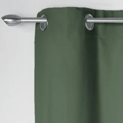 RIDEAU A OEILLETS 140X240CM COTON UNI PANAMA KAKI