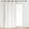 RIDEAU A OEILLETS 140X260CM EFFET LIN TISSE NANDO