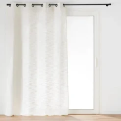 RIDEAU A OEILLETS 140X260CM EFFET LIN TISSE NANDO