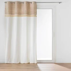RIDEAU A OEILLETS 140X240CM FRANGE CIRRUS