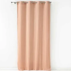 RIDEAU A OEILLETS 135X240CM GAZE DE COTON ANGELIA ROSE