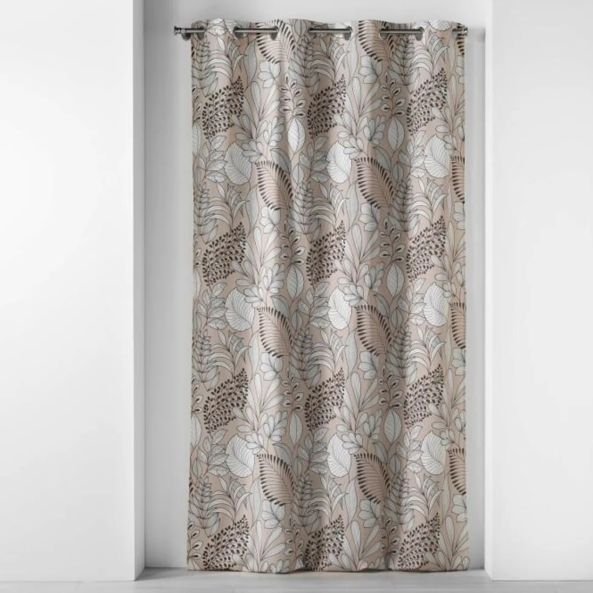 RIDEAU A OEILLETS 140X240CM IMPRIME PANABEL NATUREL
