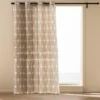 RIDEAU A OEILLETS 140X240CM IMPRIME METALLISE ONDINE NOIR