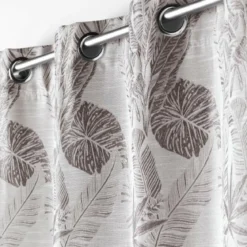 RIDEAU A OEILLETS 140X260CM JACQUARD FAGGY TAUPE