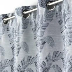 RIDEAU A OEILLETS 140X260CM JACQUARD FAGGY BLEU
