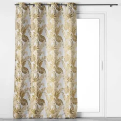 RIDEAU A OEILLETS 140X260CM JACQUARD FAGGY JAUNE