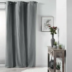 RIDEAU A OEILLETS 140X260CM LYRAE ANTHRACITE