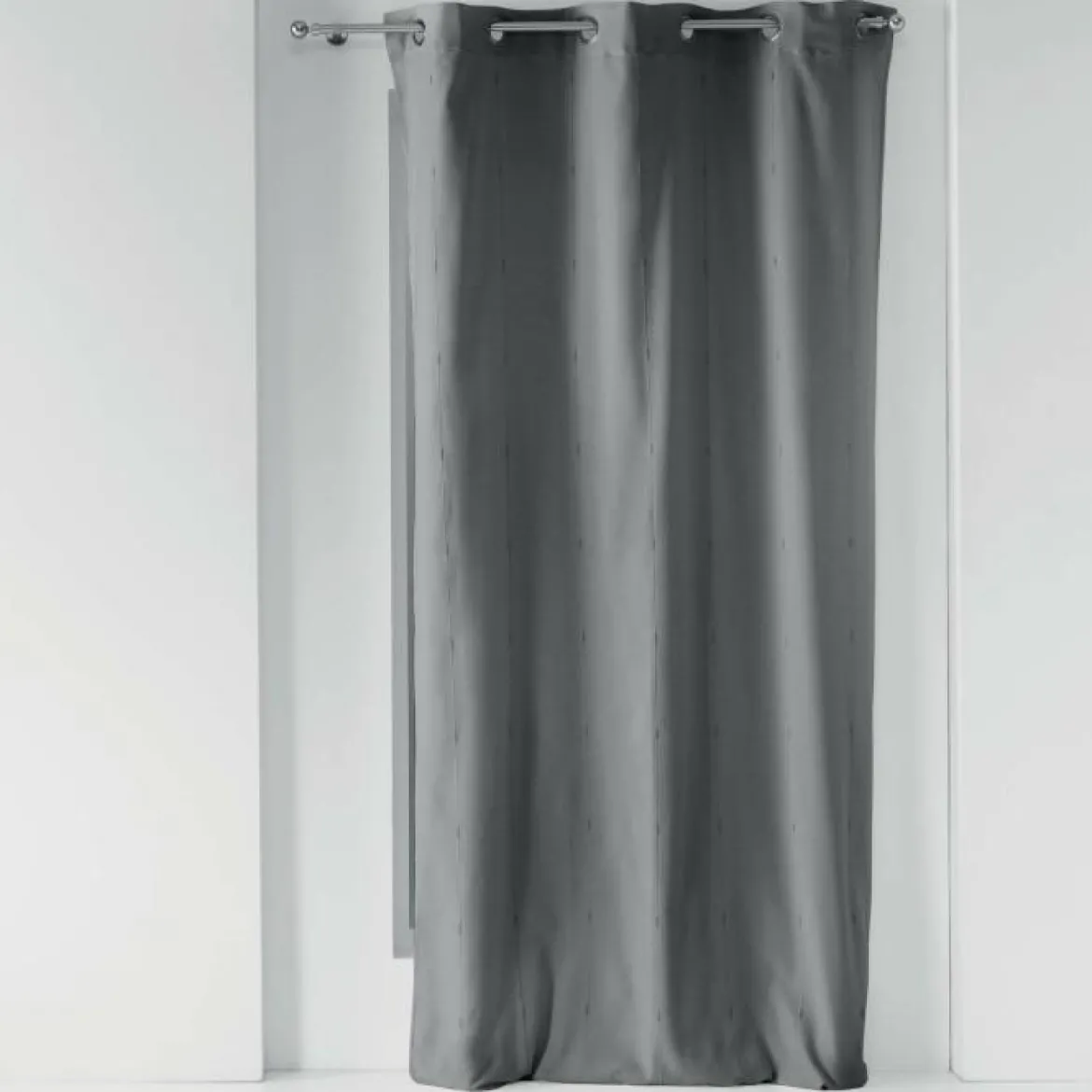 RIDEAU A OEILLETS 140X260CM LYRAE ANTHRACITE