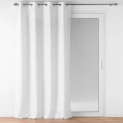 RIDEAU A OEILLETS 140X260CM METALLISES ZELINE BLANC