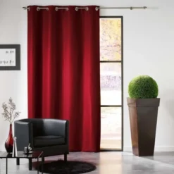 RIDEAU A OEILLETS 140X240CM MEZZO BORDEAUX