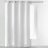 RIDEAU A OEILLETS 140X280CM MICROFIBRE UNI ABSOLU BLANC