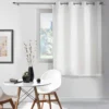RIDEAU A OEILLETS 135X180CM OCCULTANT CHINEA BLANC