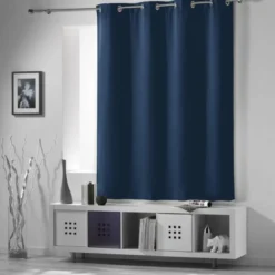 RIDEAU A OEILLETS 135 X 180 CM OCCULT UNI NAVY