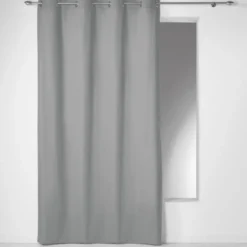 RIDEAU A OEILLETS 140X240CM PANAMA GRIS