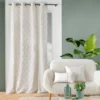 RIDEAU A OEILLETS 140X240CM POLYCOTON MET MAHO BLANC