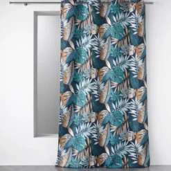 RIDEAU A OEILLETS 140 X 260 CM POLYESTER IMP ALIANOR BLEU