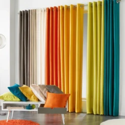 RIDEAU A OEILLETS 140X240CM SHANA BLANC