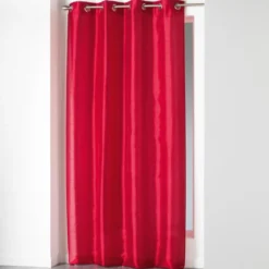 RIDEAU A OEILLETS 140X240CM SHANA ROUGE