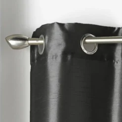 RIDEAU A OEILLETS 140X240CM SHANTUNG UNI SHANA ANTHRACITE