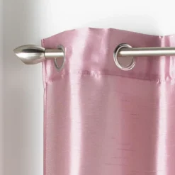 RIDEAU A OEILLETS 140X240CM SHANTUNG UNI SHANA ROSE