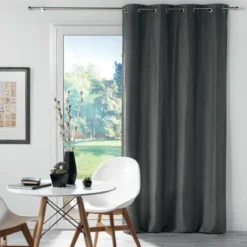 RIDEAU A OEILLETS 135X240CM UNI CHINEA ANTHRAC