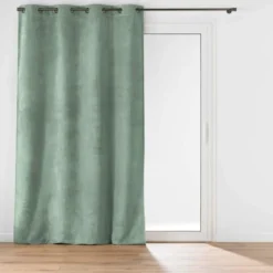 RIDEAU A OEILLETS 140X240CM UNI FLANELA KAKI