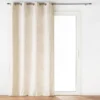 RIDEAU A OEILLETS 135X260CM VELOURS DEVORE EVA NATUREL