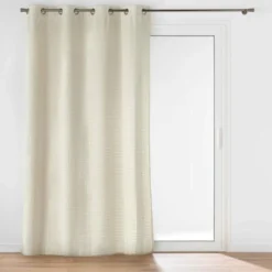 RIDEAU A OEILLETS 140X260CM VELOURS RELIEF SWING NATUREL