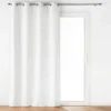 RIDEAU A OEILLETS 135X260CM VELOURS DEVORE EVA BLANC