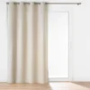 RIDEAU A OEILLETS 140X260CM VELOURS RELIEF JAVA NATUREL