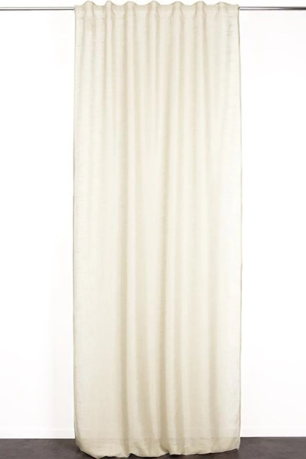 RIDEAU ARONNA ECRU 135X300CM GALON FRONCEUR PATTE CACHEE