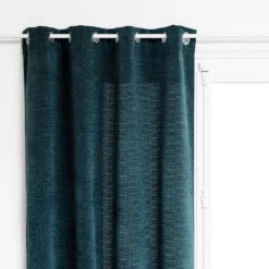 RIDEAU CHENILLE LUREX JIL BLEU 140X260CM