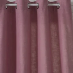 RIDEAU CLEM A OEILLETS VIEUX ROSE 140X260CM