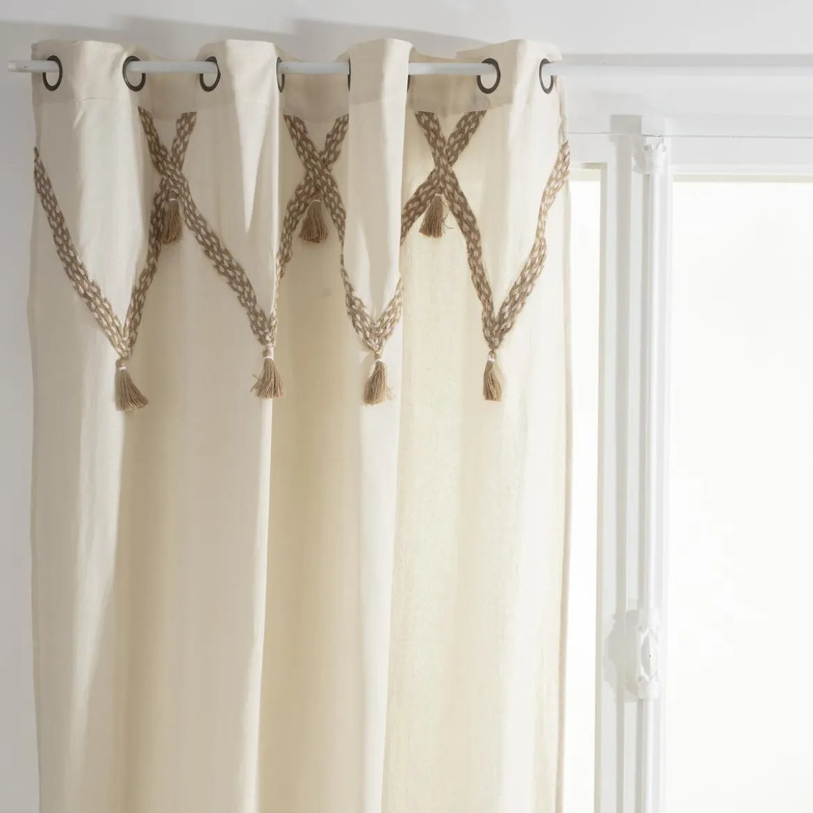 RIDEAU COTON JUTE CARMEN 140X260CM