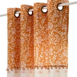 RIDEAU COTON NOMADE POMP 140X260CM