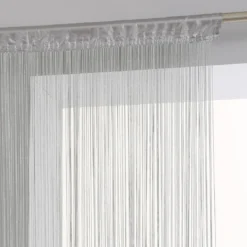 RIDEAU FIL GRIS 90X200CM