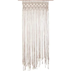RIDEAU FIL MACRAME IVOIRE 90X200CM