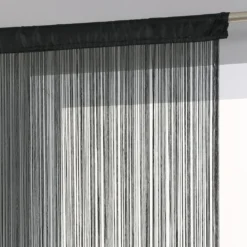 RIDEAU FIL NOIR 90X200CM
