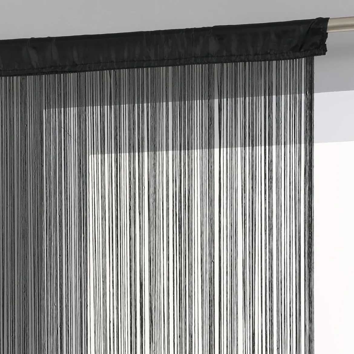 RIDEAU FIL NOIR 90X200CM
