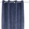 RIDEAU FLANELLE COTELE ARUM ENCRE 140X260CM