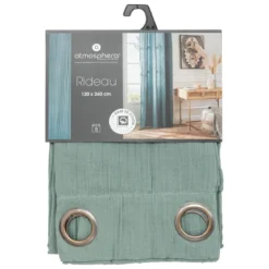 RIDEAU GAZE COTON CELADON 130X260CM