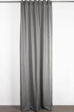RIDEAU INFINI ANTHRA 140X280CM GALON FRONCEUR PATTE CACHEE