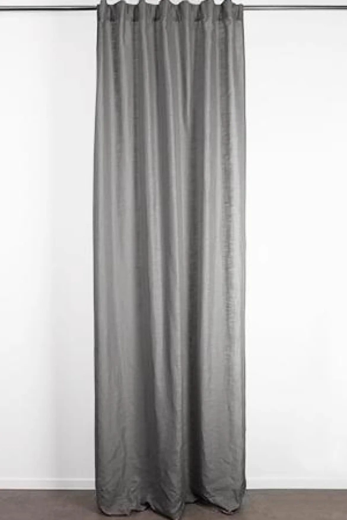RIDEAU INFINI ANTHRA 140X280CM GALON FRONCEUR PATTE CACHEE