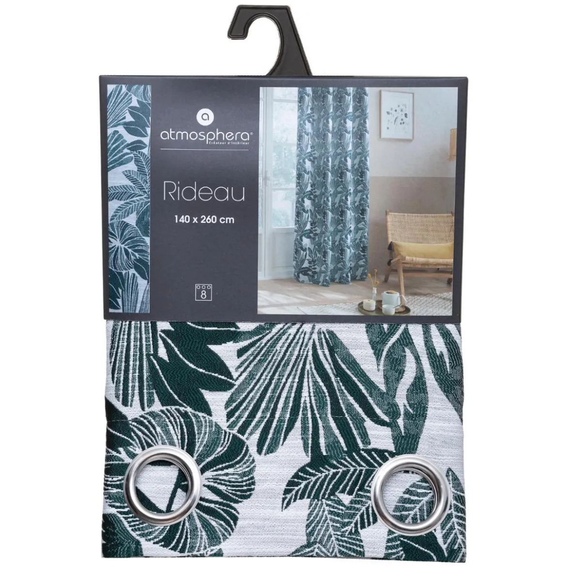 RIDEAU JACQUARD BEJUCO CEDRE 140X260CM