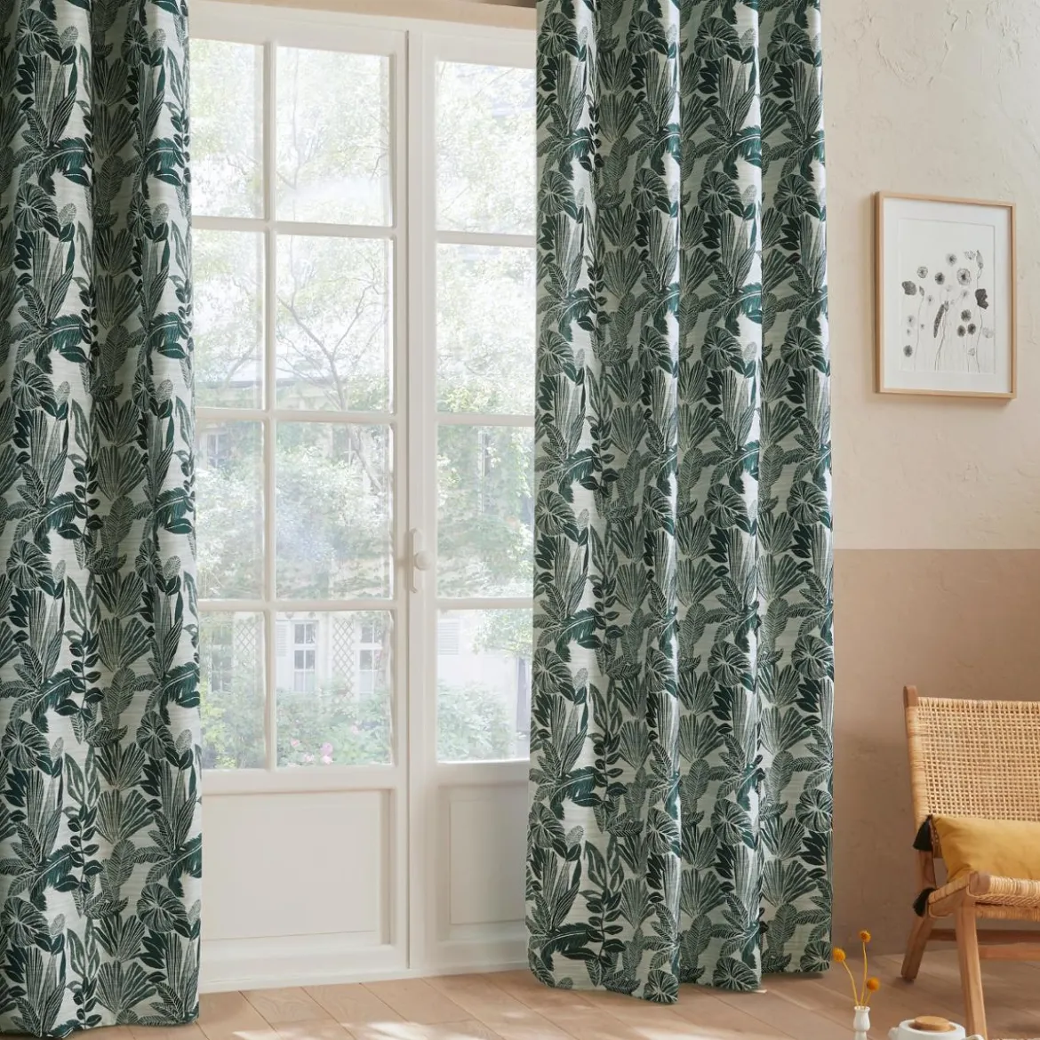 RIDEAU JACQUARD BEJUCO CEDRE 140X260CM